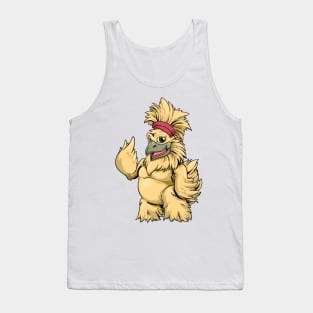 Kawaii silk chicken with braid - Silkie chicken Tank Top